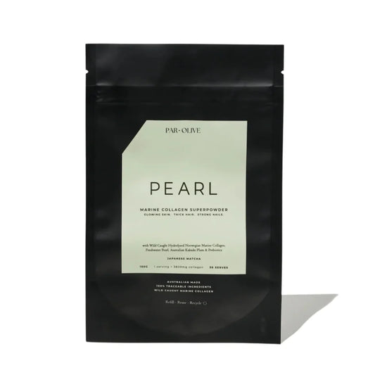 Par Olive Pearl Marine Collagen Super Powder Matcha -refill pack
